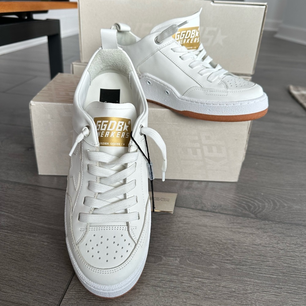 NEW Golden Goose Women's Yeah Sneakers in white leather 40